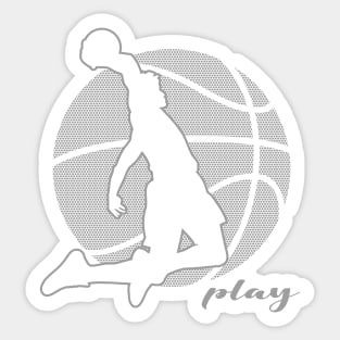 Basketball Player (monochrome) Sticker